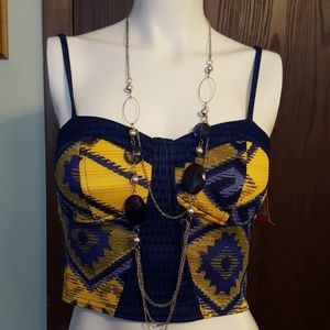 Blue and yellow camisole Size S